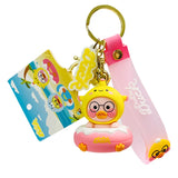 Duck Keychain Cartoon Animal Key Holder Women Couple Bag Car Pendant Key Ring