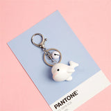 3D Dolphin Whale Alloy Keychain Bell Pendant Men Women Backpack Jewelry