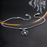 925 Sterling Silver Mickey Charm Anklet Foot Chain Girl Jewelry Gift