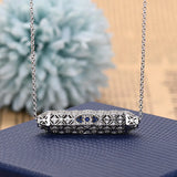 Cylinder Eyes Necklace Silver Evil Eye Pendant Vintage Necklaces For Women