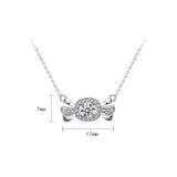 D Moissanite Necklace 925 Sterling Silver Women Bride Wedding Jewelry