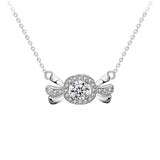 D Moissanite Necklace 925 Sterling Silver Women Bride Wedding Jewelry