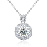 D Moissanite Necklace 925 Sterling Silver Pendant Necklaces For Women