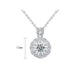 D Moissanite Necklace 925 Sterling Silver Pendant Necklaces For Women