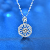 D Moissanite Necklace 925 Sterling Silver Pendant Necklaces For Women
