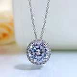 D-color Diamond Pendant 11.0 CT Collar Chain Necklace 38+5