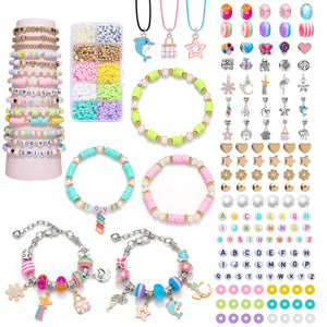 DIY Bracelet Making Kit with Charms, Beads, String