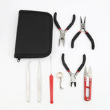 DIY Jewelry Making Tools Set with Pliers, Scissor, Tweezers & PU Bag