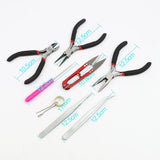 DIY Jewelry Making Tools Set with Pliers, Scissor, Tweezers & PU Bag