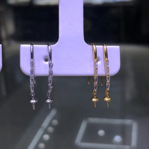 S925 Sterling Silver Earring Mounts 3 Pairs