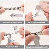 DIY Module Bracelet Stainless Steel Bangle Wedding Gift