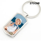 Personalized Stainless Steel Keychain with Printed Photo