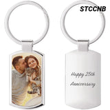 Personalized Stainless Steel Keychain with Printed Photo