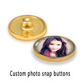 Custom Snap Buttons 12mm/18mm/20mm Silver/Golden Personalized Photo DIY Necklace