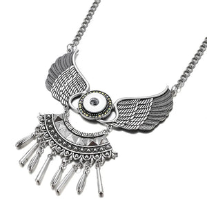 Beauty Wings Snap Necklace 50cm for DIY 18MM Snap Buttons Jewelry