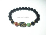 DZI Agate Bead Bracelet 8mm S925 Separated Beads Women's Bracelet