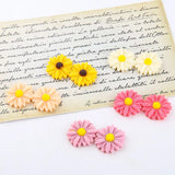 Daisy Sunflower Resin Cabochons 100pcs 23mm Ornament DIY Accessories