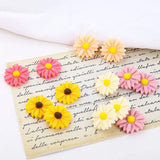 Daisy Sunflower Resin Cabochons 100pcs 23mm Ornament DIY Accessories