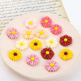 Daisy Sunflower Resin Cabochons 100pcs 23mm Ornament DIY Accessories