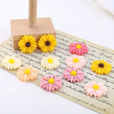 Daisy Sunflower Resin Cabochons 100pcs 23mm Ornament DIY Accessories