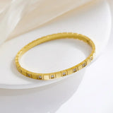 Delicate Charm Zircon Bracelet Stainless Steel Bangle