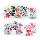 100pcs Leopard Print Flower Silicone Beads Nurse Doctor T-Shirt DIY
