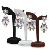 Earrings Stand Jewelry Display Studs Holder Grey Flannel Organizer