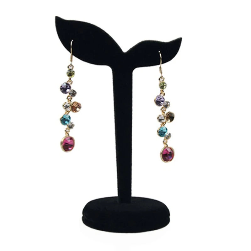 Earrings Stand Jewelry Display Studs Holder Grey Flannel Organizer
