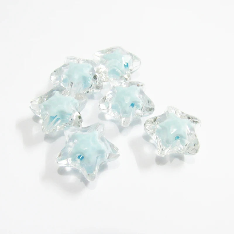 280pcs Acrylic Transparent Star Beads for Chunky Jewelry/DIY Hand