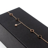 Enamel Zircon Anklets Rose Woman Jewelry Gift