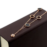Enamel Zircon Anklets Rose Woman Jewelry Gift