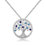 925 Silver Gemstone Wedding Necklace Pendant for Women