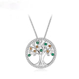 925 Silver Gemstone Wedding Necklace Pendant for Women