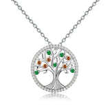 925 Silver Gemstone Wedding Necklace Pendant for Women