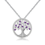 925 Silver Gemstone Wedding Necklace Pendant for Women