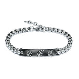 316L Stainless Steel Anchor Star Wheel Cuff Bracelet