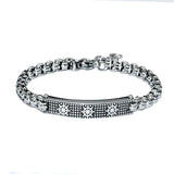 316L Stainless Steel Anchor Star Wheel Cuff Bracelet