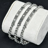 316L Stainless Steel Anchor Star Wheel Cuff Bracelet