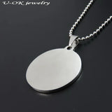 316L Stainless Steel Dogtags Necklace Pendant, DIY Logo Jewelry Pendant