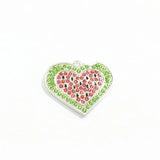 10pcs/lot Heart Watermelon/Fruit Rhinestone Pendants For Summer Jewelry Making