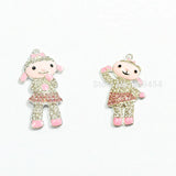 10pcs Lovely Lamb Alloy Rhinestone Pendants