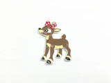 10pcs/lot Enamel Deer/Girl Reindeer Pendants with Red Bow