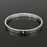 4MM Gold/Rose Stainless Steel Crystal Bracelet Women Bracelets & Bangles