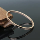 4MM Gold/Rose Stainless Steel Crystal Bracelet Women Bracelets & Bangles