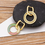 Micro Pave CZ Drop Earrings for Women Girls Wedding Party Christmas