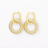 Micro Pave CZ Drop Earrings for Women Girls Wedding Party Christmas