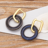 Micro Pave CZ Drop Earrings for Women Girls Wedding Party Christmas