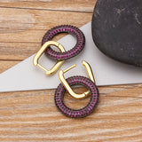 Micro Pave CZ Drop Earrings for Women Girls Wedding Party Christmas