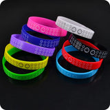 50x Smile Face Silicone Bracelet Mix Colors Children Girl's Party Gift