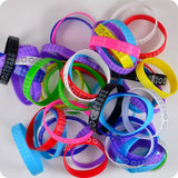50x Smile Face Silicone Bracelet Mix Colors Children Girl's Party Gift